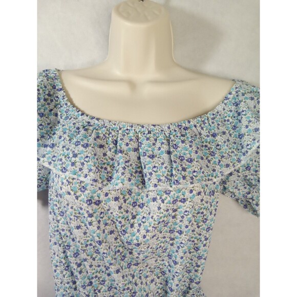 Yoins blue and white floral dress size‎ medium - Picture 9 of 11